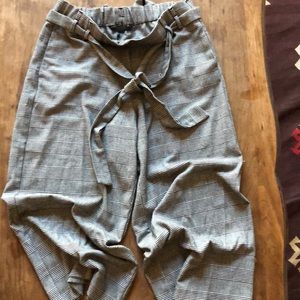 Zara wide leg plaid pants